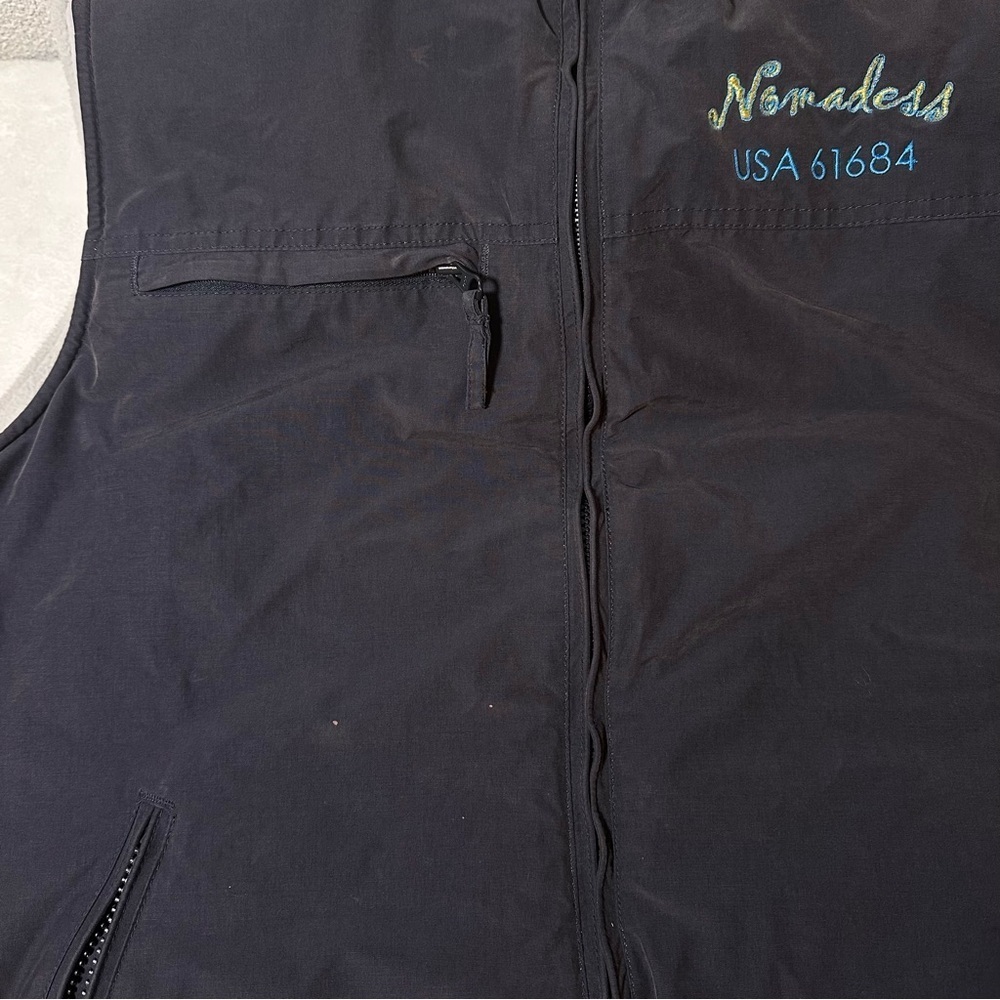 Reversible Vest Navy and Gray Fleece Size M - Picture 8 of 9